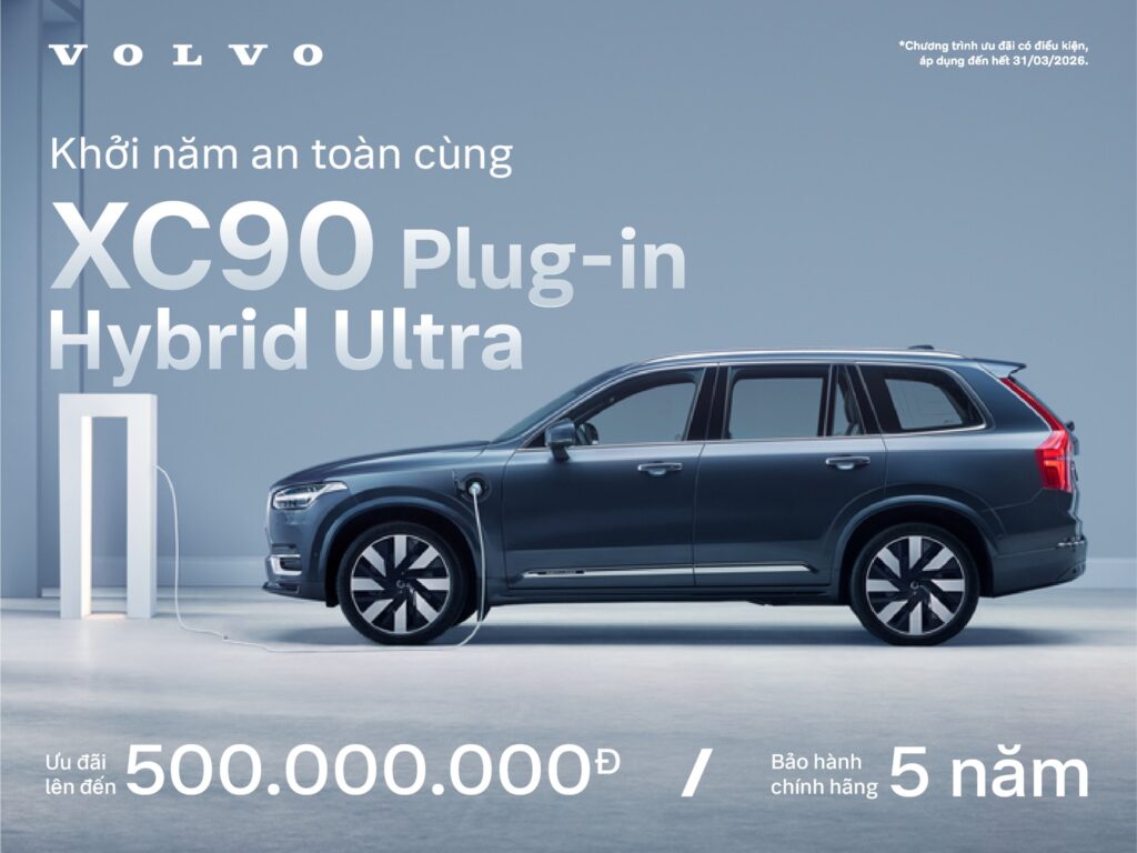 Báo Giá Volvo XC90 Plug-in Hybrid Ultra: Tặng đặc quyền lên đến 500 TRIỆU ĐỒNG